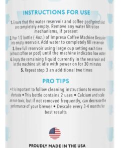 Descaler (2 Pack, 2 Uses Per Bottle) - Made in the USA - Universal Descaling Solution for Keurig, Nespresso, Delonghi and All Single Use Coffee and Espresso Machines 8 Fl Oz (Pack of 2) 20 61yRNtMYqtL