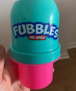 Fubbles Bubbles No-Spill Bubbles Tumbler | Bubble toy for babies toddlers and kids of all ages | Includes 4oz bubble Solution and bubble wand (tumbler colors may vary) 33 61ySSNfUgIL