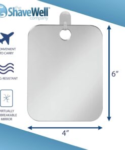 The Shave Well Company Original Anti-Fog Shaving Mirror | Fogless Bathroom Shower Mirror with Handheld Option for Men and Women | Hanging Shower Mirror Includes Long-Lasting Removable Adhesive Hook Original Mirror 23 61yTdFWMq9S