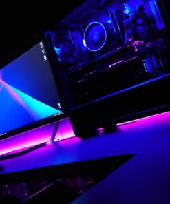 SUPERNIGHT LED Strip Light, 2835 SMD RGB Multi-Color Changing Lights, 16.4ft 300 LEDs Rope with IR Remote Controller, 12V Power Supply for Bedroom, TV-Back Lighting, Halloween, Christmas 2835RGB 24Keys 89 61yTl9aJh9L