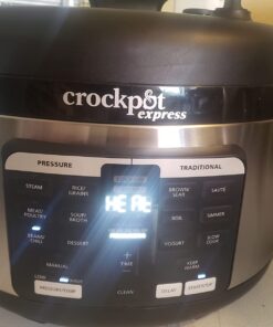 Crock-Pot Express 6 Quart Electric Pressure Cooker and Food Warmer, Programmable Pressure Cooker with Timer, Stainless Steel (2109296) 6-Quart 24 61yTpEBbEAL