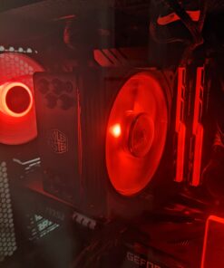 Cooler Master Hyper 212 RGB Black Edition CPU Air Cooler, SF120R RGB Fan, 4 CD 2.0 Heatpipes, Anodized Gun-Metal Black, Brushed Nickel Fins, RGB Lighting for AMD Ryzen/Intel LGA1151 62 61yUUmHR6CL