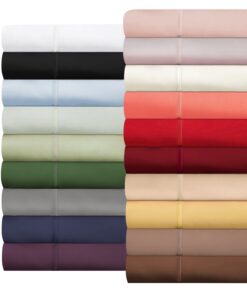 Superior Egyptian Cotton 300 Thread Count Bed Sheet Set, 1 Elastic Deep Pocket Fitted Sheet, 1 Flat Sheet, 1 Pillowcase, Soft Bedding, Luxury Sheets, Sateen Weave, Twin XL, White 18 61yUxorYJXL