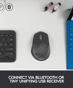 Logitech M720 Triathlon Multi-Device Wireless Mouse, Bluetooth, USB Unifying Receiver, 1000 DPI, 8 Buttons, 2-Year Battery, Compatible with Laptop, PC, Mac, iPadOS - Black 35 61yWBlRhA5L