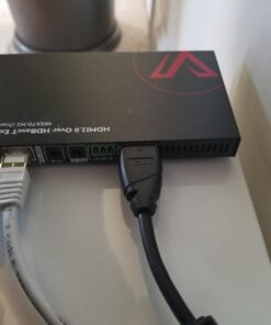 AV Access HDBaseT 4K HDMI Extender Over Single Cat5e/6/6a/7 Ethernet, HDMI 2.0 YUV4:4:4, EDID, PoE, Bi-Directional IR/RS232 Pass Through, HDR10, CEC, up to 4K@60Hz 130ft, 1080P@60Hz 230ft HDMI Extender (4KEX70-H2) 31 61yWfCV3cjL