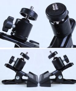 Alternative view of SLOW DOLPHIN Tripod Camera Clip Clamp Flash Reflector Holder Mount with 1/4 Inch Screw 360 Degree Swivel for Studio Backdrop Camera SLR, Digital SLR, Video Came（Black） Tripod Clip Clamp 1 pack
