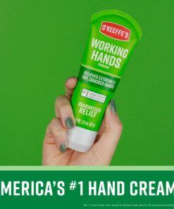 O'Keeffe's Working Hands Hand Cream, Relieves and Repairs Extremely Dry Hands, 3 oz Tube, (Pack of 2) 3 Ounce (Pack of 2) 35 61yXPDzrBrL