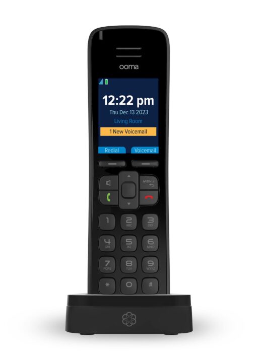 Ooma HD3 Handset cordless phone with caller-ID and HD voice quality. Works only with Ooma Telo VoIP Internet home phone service.