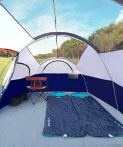 CAMPROS CP Tent 8 Person Camping Tents, Weather Resistant Family Tent, 5 Large Mesh Windows, Double Layer, Divided Curtain for Separated Room, Portable with Carry Bag Blue 34 61ycKf0AML