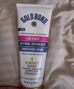 Gold Bond Age Renew Retinol Overnight Body & Face Lotion, With Retinol & Peptide Complex, 7 oz. 7 Fl Oz (Pack of 1) 40 61ycfSXge8L 1