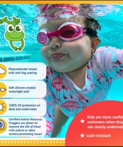 Frogglez Kids Swim Goggles with Pain-Free Strap | Ideal for Ages 3-10 | Leakproof, No Hair Pulling, UV Protection Mermaid 16 61ydYs4Yx3L