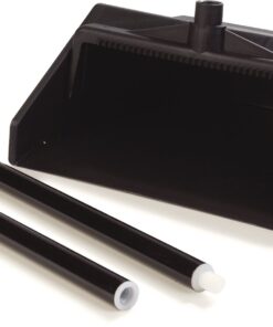 SPARTA Plastic Dust Pan, Upright Pan With 2 Piece Handle For Cleaning, 11 X 12 X 3.5 Inches, Black 36 Inches 1 13 61yf7C3 DbL