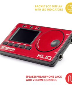 Alternative view of KLIQ MetroPitch - Metronome Tuner for All Instruments - with Guitar, Bass, Violin, Ukulele, and Chromatic Tuning Modes (MetroPitch, Red)