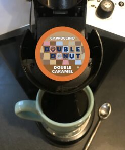 Double Donut Cappuccino Coffee Pods, Caramel Cappuccino, Single Serve Coffee for Keurig K Cups Brewers, 24 Count 24 Count (Pack of 1) 13 61yfN4 f4kS