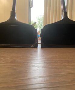 Rubbermaid Commercial Products Dustpan with Long Handle, Plastic, Black, Compatible with Any Broom for Lobby/Restaurant/Office/Home/Dog Pooper Scooper, 12.50" Wide Standard Standard Dustpan 11 61yg0N8hLRL