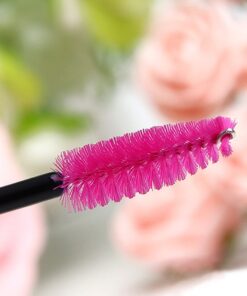 G2PLUS 100PCS Disposable Eyelash Brushes, Mascara Wands Applicator Makeup Kits, Eyelash Spoolies Brushes for Eyelash Extensions and Eyebrows (Rose) Rose 26 61ygCStQzQL