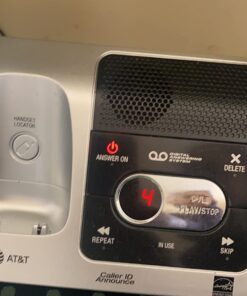 AT&T BL102-2 DECT 6.0 2-Handset Cordless Phone for Home with Answering Machine, Call Blocking, Caller ID Announcer, Audio Assist, Intercom, and Unsurpassed Range, Silver/Black 2 Handset 35 61yhLBBwBGL