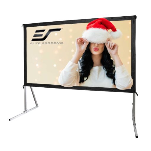 Elite Screens Yard Master 2, 110-INCH Outdoor Projector Screen with Stand 16:9, 8K 4K Ultra HD Fast Fold Portable Movie Screen Foldable Easy Snap On Cinema Theater, OMS110H2 16:9 Aspect Ratio Front Projection