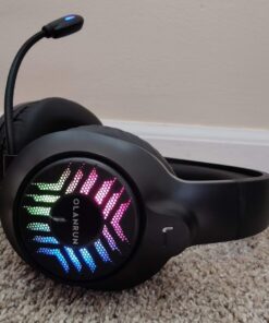 OLANRUN Gaming Headset, Stereo PS5 Headset PS4 Headset Xbox One Headset PC Headset, 9 Colors RBG Gaming Headphones with Mute Microphone for PC, PS4, PS5, Xbox, Switch (Black) 29 61yjMq5ZfvL