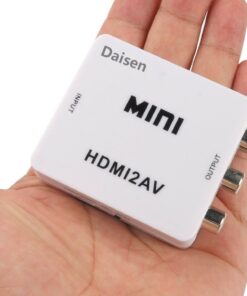 DAISEN HDMI to AV Converter 1080p HDMI to RCA CVBS AV Composite Adapter HDMI 2 AV Converter Support PAL/NTSC TV Format Output, White 14 61yjUbaesiL
