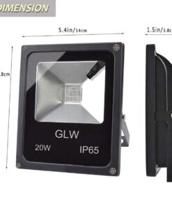 GLW 20W LED RGB Flood Light Waterproof IP65 Dimmable Color Changing 16 Colors 4 Modes Remote Control Garden Light Otdoor Light with US 3-Plug 40 61ykuYl5l1L
