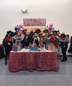 Fun Express Red Bandana Print Plastic Table Skirt - Party Supplies - 1 Piece 12 61ym5zvcAZL