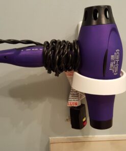 theBathMart Hair Dryer Mount Holder Rack, Wall Mount Bathroom Blow-Dryer Organizer Storage with Rotate & Lock Suction Cup 43 61ymKdNDRkL