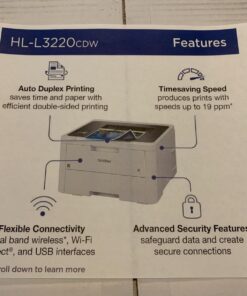Brother HL-L3220CDW Wireless Compact Digital Color Printer with Laser Quality Output, Duplex and Mobile Device Printing | Includes 4 Month Refresh Subscription Trial¹, Amazon Dash Replenishment Ready New: HL-L3220CDW Adds Two-sided printing (Duplex) 65 61ymm0IPqmL