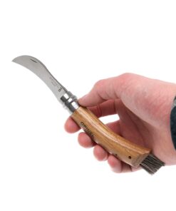 Opinel No. 08 Mushroom Knife – Pick + Clean Mushrooms, Beechwood Handle, Integrated Brush, Curved Sandvik Steel Blade, Made in France 20 61yn3mxd73L