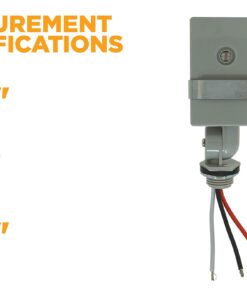 Woods 59411WD Outdoor Hardwired Stem and Swivel Light Control with Photocell; Compatible with Most Types of Bulbs; Swivel Mount for Adjustable Placement; Automatic Settings; Time Delay ; Grey 1 Count (Pack of 1) Stem & Swivel Mount Light Control 21 61ynVjUAr2L