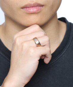 VNOX Personalized Custom 8MM Stainless Steel Plain Wedding Band Ring for Men,Black/Gold Plated/Silver Rose Gold Plated-Plain 7 11 61yo1084thL