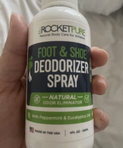 Rocket Pure Natural Shoe Deodorizer Spray & Foot Spray - Shoe Spray Deodorizer, Foot Spray Odor Eliminator Spray, Shoe Odor Eliminator, Foot Deodorant, Foot Odor Shoe Freshener (Mint, 4oz) 4 Fl Oz (Pack of 1) 28 61yonVR2AJL