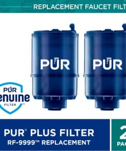 Alternative view of PUR PLUS Faucet Mount Replacement Filter 2-Pack, Genuine PUR Filter, 3-in-1 Powerful, Natural Mineral Filtration, Lead Removal, 6-Month Value, Blue (RF99992) Count of 2 Water Filters