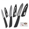 WACOOL Ceramic Knife Set 3-Piece (Includes 6-inch Chef's Knife, 5-inch Utility Knife and 4-inch Fruit Paring Knife), with 3 Knife Sheaths for Each Blade (Black Blade) Black Hand 27 61ypx8GsCaL