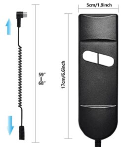 Alternative view of CUGLB Lift Chair Remote Replacement, 5 Pin 2 Button 90 Degree Power Recliner Remote Replacement Parts for Okin Limoss Lazboy Pride Catnapper Golden 90° Plug