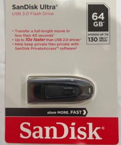 SanDisk 64GB Ultra USB 3.0 Flash Drive - SDCZ48-064G-GAM46, Black 17 61yqYXYX5gL