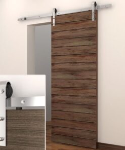 TMS 6 Foot Stainless Steel Country Sliding Barn Wooden Door Hardware Track Set 6 FT (72") 20 61yrhmphAoL