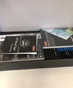 Shuttle Art Professional Drawing Kit, 123 Pieces of Drawing Pencils Set Includes Colouring Pencils, Watercolor, Charcoal, Graphite and Sketch, Ideal for Adults Children Artists 41 61ysNdi0rL