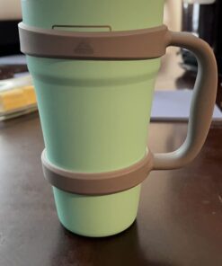 STRATA CUPS GReY30oz Tumbler Handle For YETI tumbler, RTIC TUMBLER, OZARK trail tumbler, SIC, YETI CUP & Other Tumblers – No Slip Grip - BPA FREE Gray 21 61ytlI20oGL