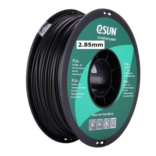 eSUN 3mm Black PLA PRO (PLA+) 3D Printer Filament 1KG Spool (2.2lbs), Actual Diameter 2.85mm +/- 0.05mm, Black