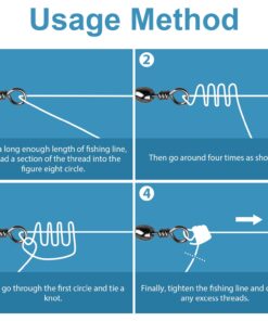 ReeMoo 200PCS Fishing Rolling Ball Bearing Barrel Swivel with Safety Snap Connector Fishing Accessories #2#4#6#8#10 14 61yxMTifURL