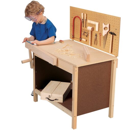 Marvel MTC-623 Child-Size Hardwood Little Carpenter Workbench, Grade: Kindergarten to 3