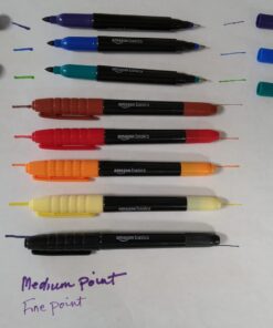 Amazon Basics Dual Tip Permanent Markers, Bullet Tip and Ultra Fine Tip, 8-Pack, Assorted 45 61yyjCmiHgL