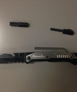 Snake Eye Tactical Tactical 6-in-1 Multi-tool Knife with Flint Fire Starter, LED Light, Bottle Opener, Belt Cutter and Windows Breaker BK-4 25 61yzBWHqu9L