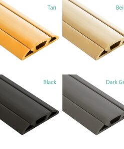 UT Wire 3-Channel Cord Protector & Concealer for Floor - 5 FT - Black 15 61yzU jv08L