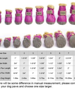 WINSOON Dog Australia Boots Pet Antiskid Shoes Winter Warm Skidproof Sneakers Paw Protectors 4-pcs Set (Size 4, Pink) Size 4 26 61z fj7IEXL