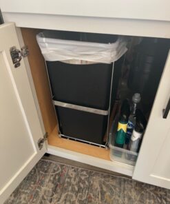 simplehuman 30 Liter / 8 Gallon Under Counter Kitchen Cabinet Pull-Out Trash Can, Heavy-Duty Steel Frame 42 61z0tb10RL