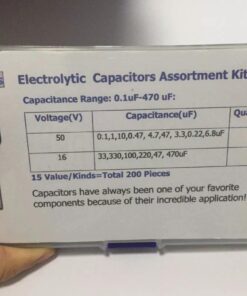 OCR 24Value 500pcs Electrolytic Capacitor Assortment Box Kit Range 0.1uF-1000uF 20 61z23aQS0SL