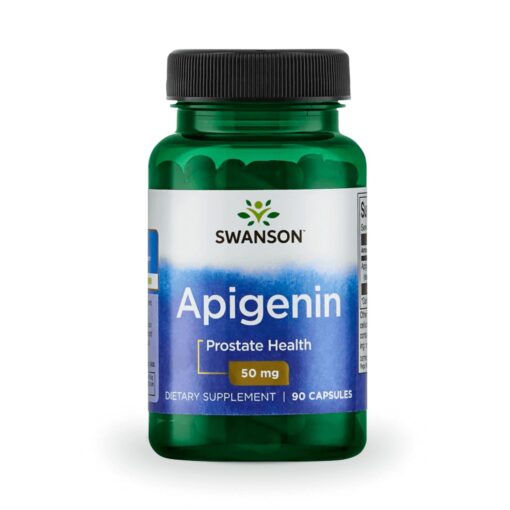 Swanson Apigenin-Bioflavonoid Supplement Natural Prostate Support-Metabolism '&' Nerve Health Support-Can Support Sleep '&' Relaxation 90 Caps, 50mg Each 1