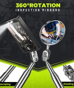 Telescoping Magnetic Pickup Tool Set-Extendable Magnet Flashlight with Inspection Mirror, Birthday Gifts & Christmas Presents Stocking Stuffers for Men or Women, Boyfriend, Husband, Father, Handyman Yellow 12 61z4gA9S07L